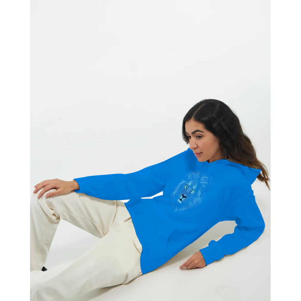 Klassischer Unisex Hoodie | Premium Hoodie – Blue Electric Lion