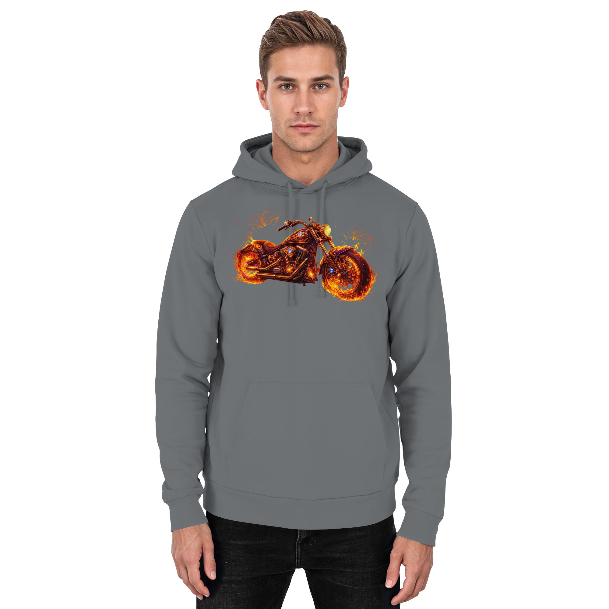 Basic Unisex Hoodie  -  Purple Flame Rider aus der Luminous Series -