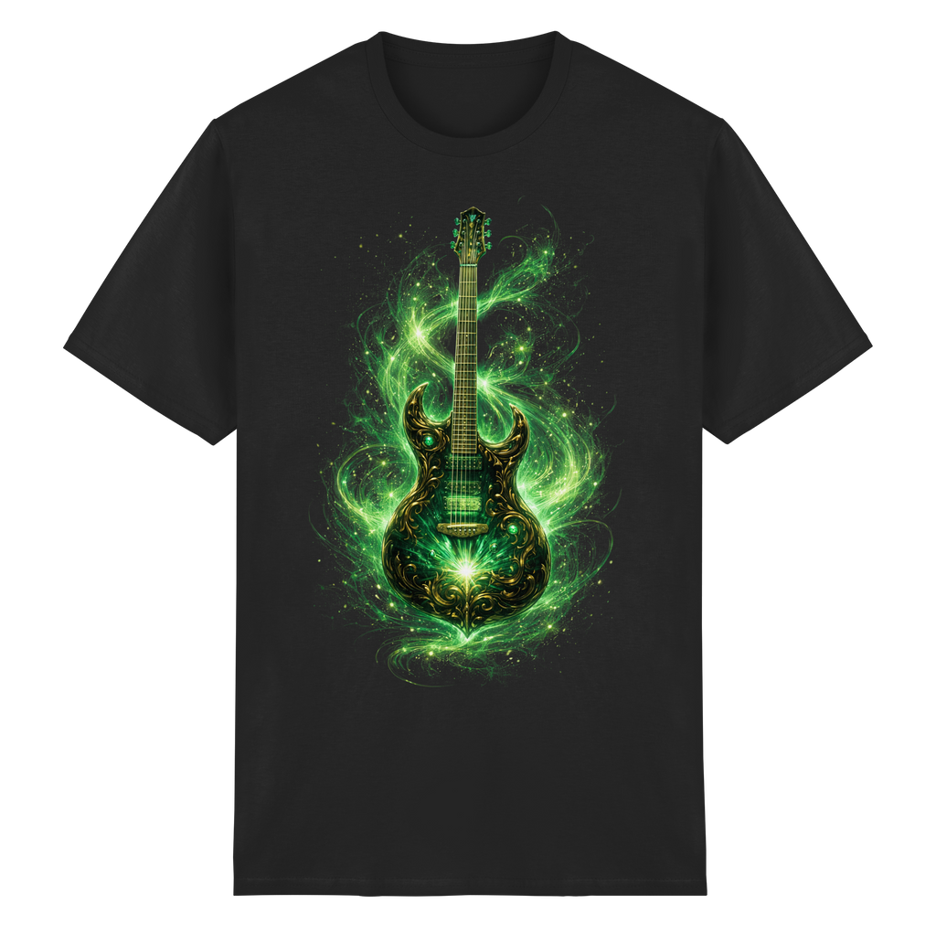 Kollektion: Green Electric Guitar – Luminous Series - Heavy Cotton T-Shirt
