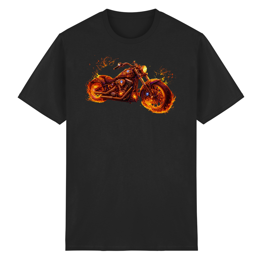 Heavy Cotton T-Shirt  -  Purple Flame Rider aus der Luminous Series