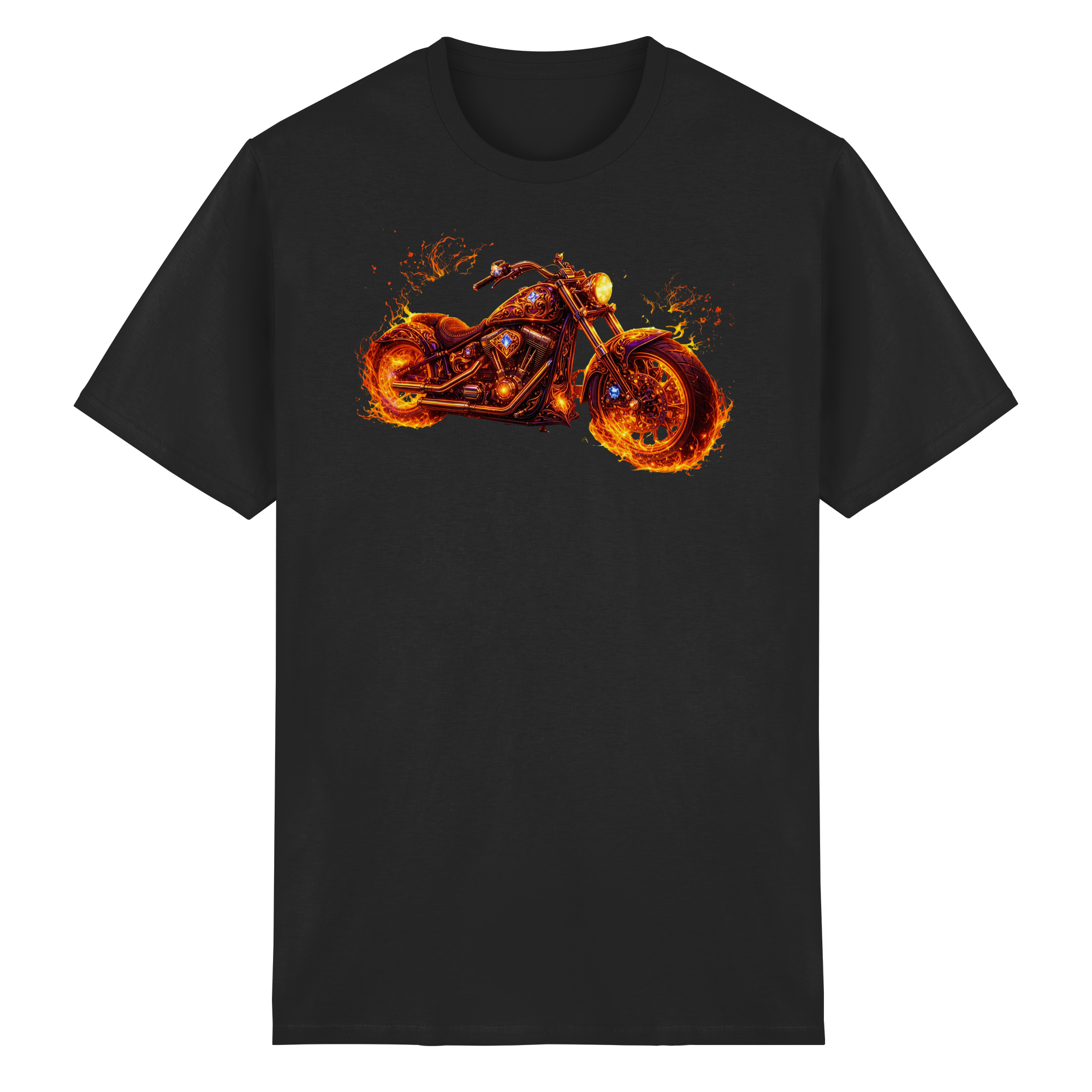Heavy Cotton T-Shirt  -  Purple Flame Rider aus der Luminous Series