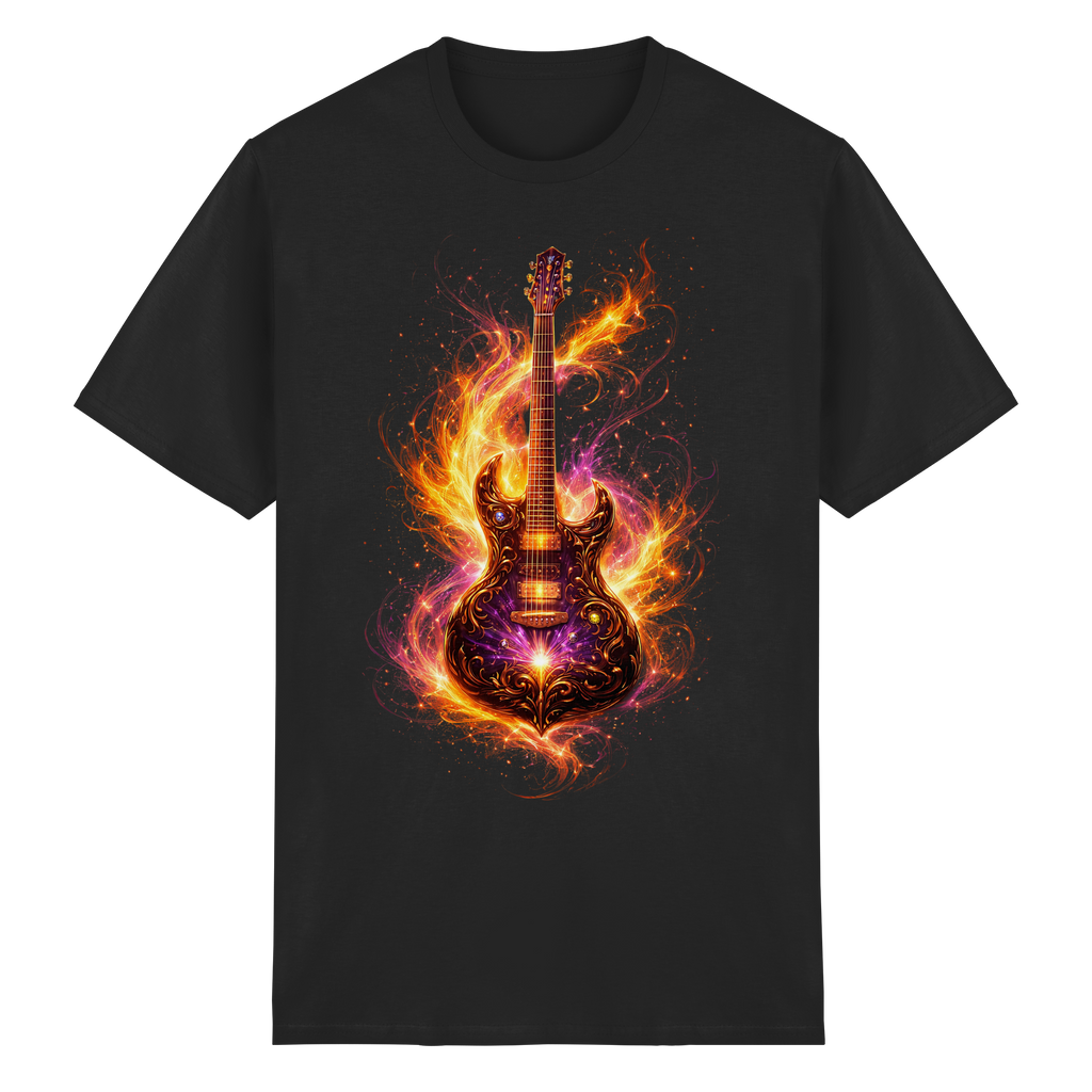 Premium Wear - Heavy Cotton T-Shirt – Luminous Series | . Red Electric Guitar