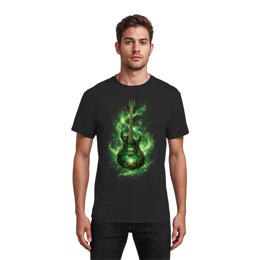 Kollektion: Green Electric Guitar – Luminous Series - Heavy Cotton T-Shirt