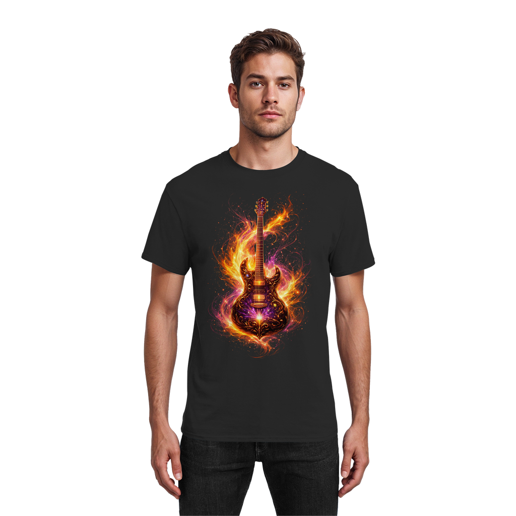 Premium Wear - Heavy Cotton T-Shirt – Luminous Series | . Red Electric Guitar