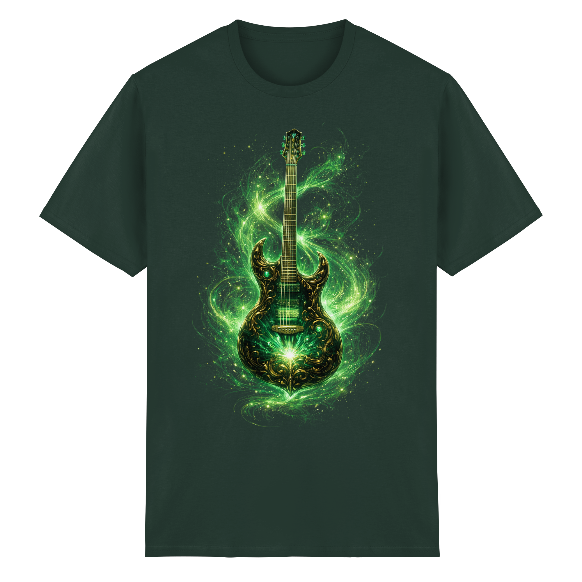 Kollektion: Green Electric Guitar – Luminous Series - Heavy Cotton T-Shirt