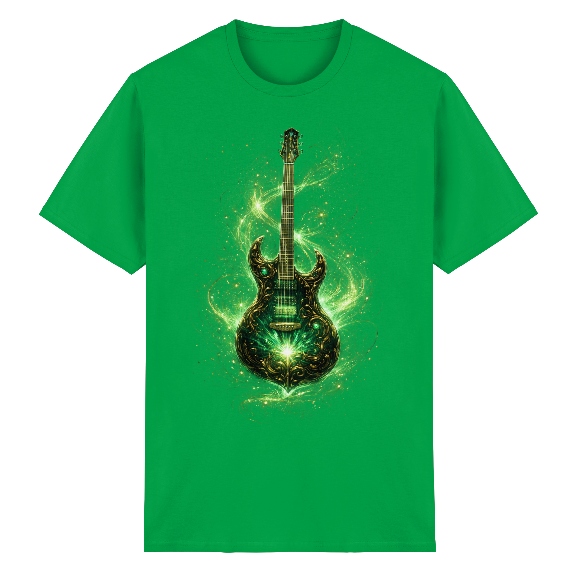 Kollektion: Green Electric Guitar – Luminous Series - Heavy Cotton T-Shirt