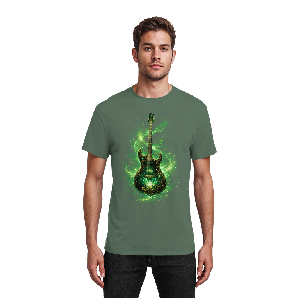 Kollektion: Green Electric Guitar – Luminous Series - Heavy Cotton T-Shirt