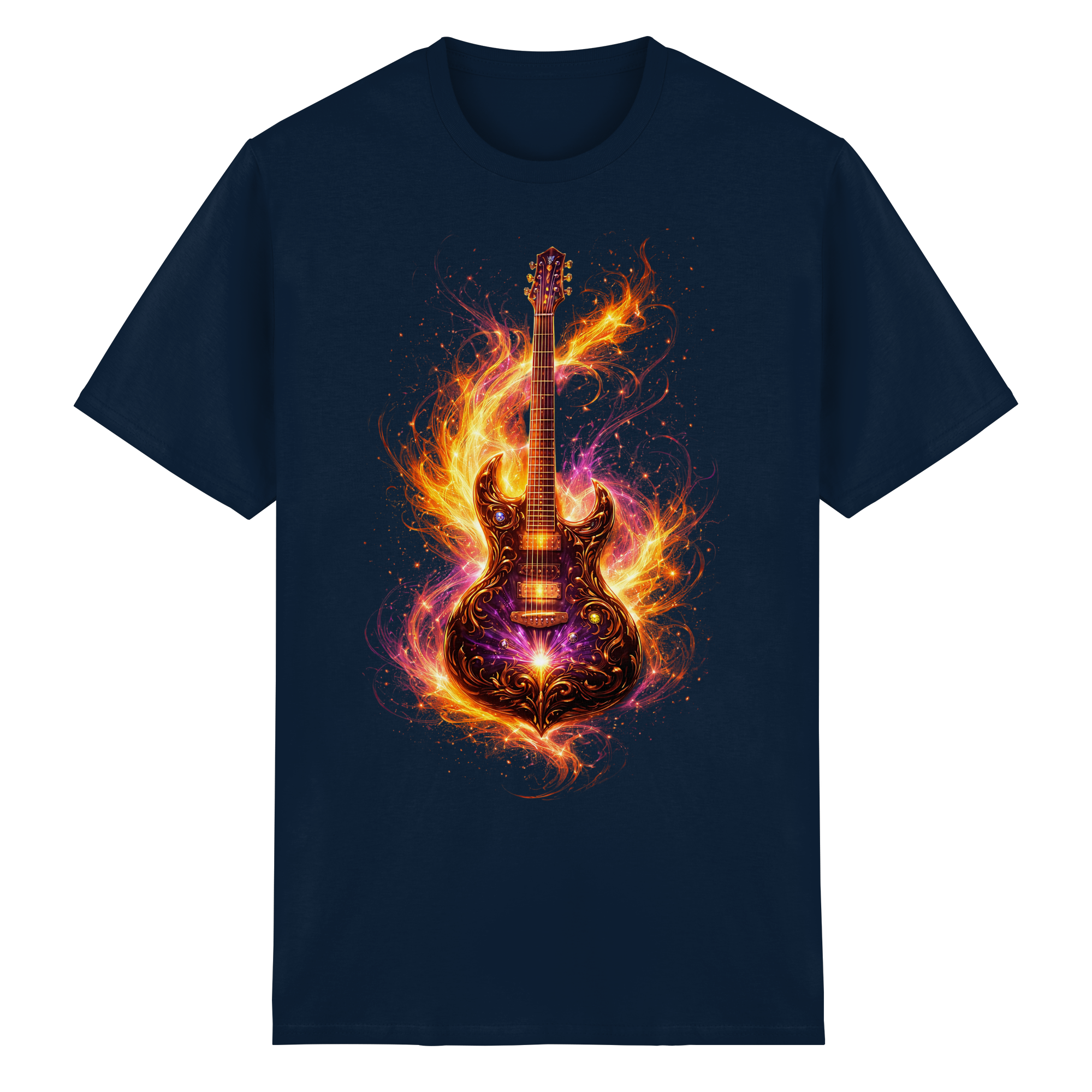 Premium Wear - Heavy Cotton T-Shirt – Luminous Series | . Red Electric Guitar