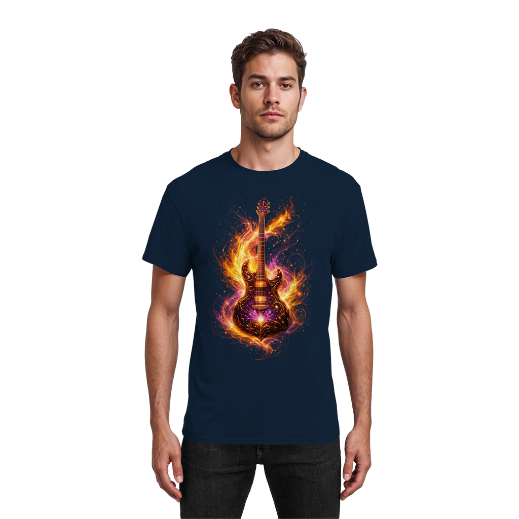 Premium Wear - Heavy Cotton T-Shirt – Luminous Series | . Red Electric Guitar