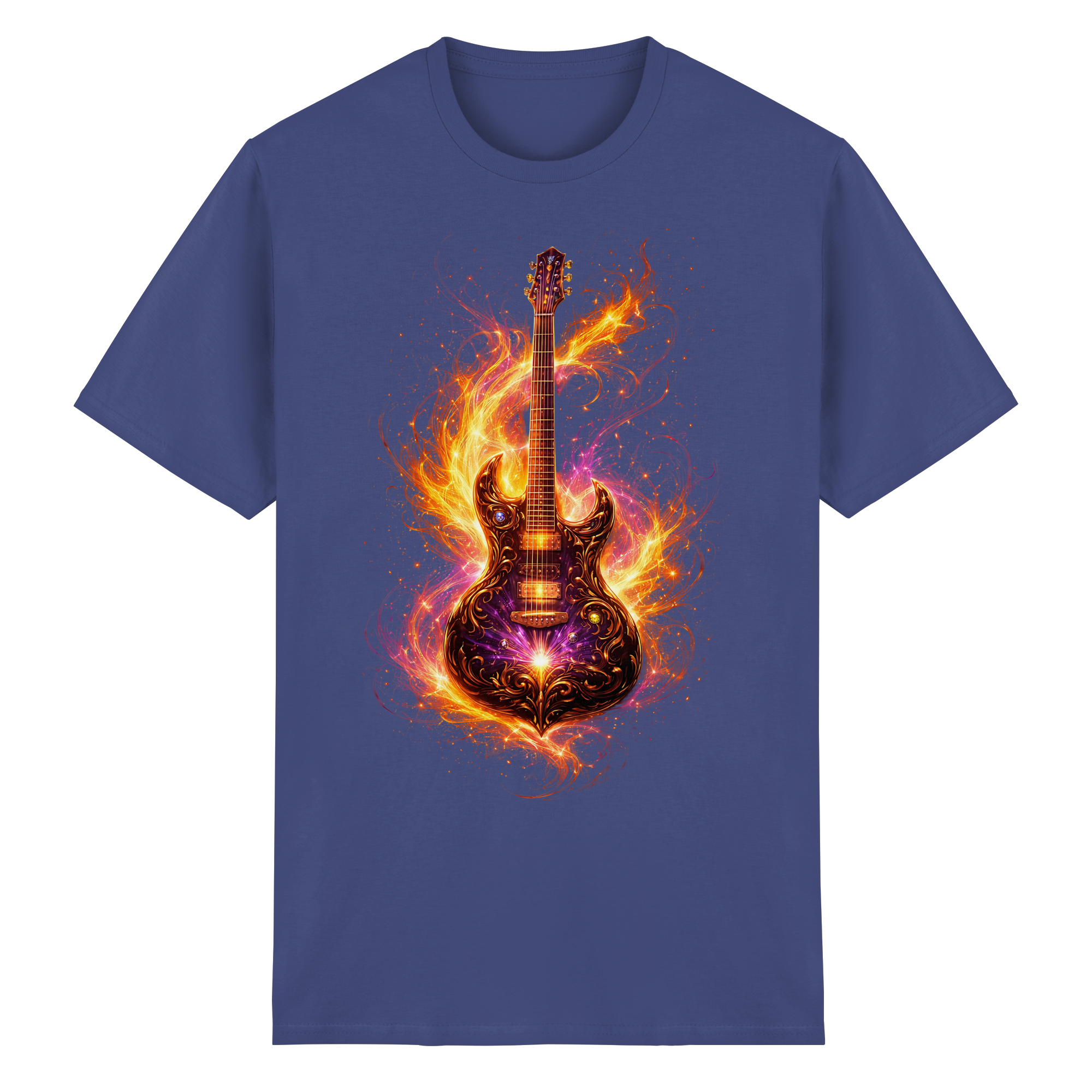 Premium Wear - Heavy Cotton T-Shirt – Luminous Series | . Red Electric Guitar