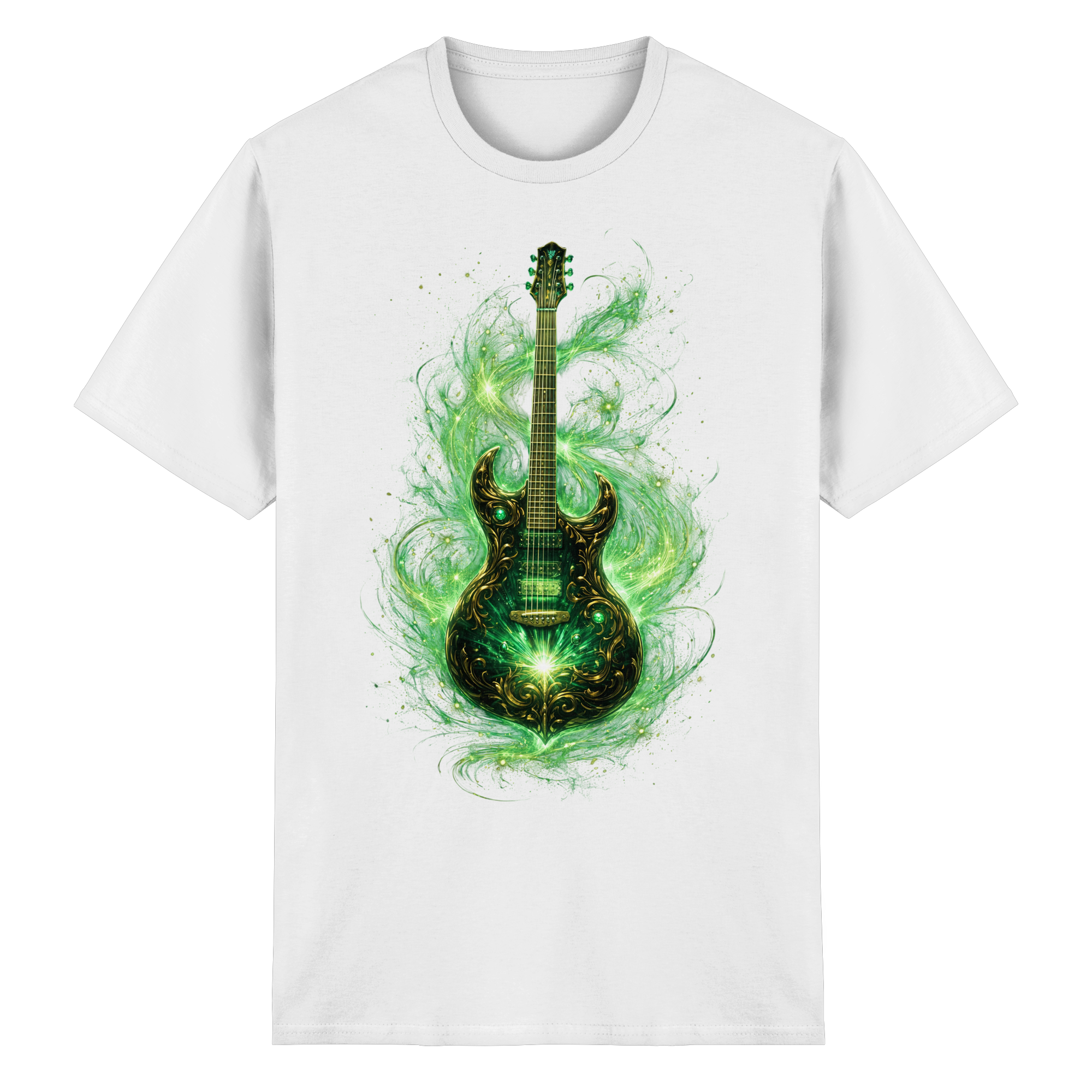 Kollektion: Green Electric Guitar – Luminous Series - Heavy Cotton T-Shirt
