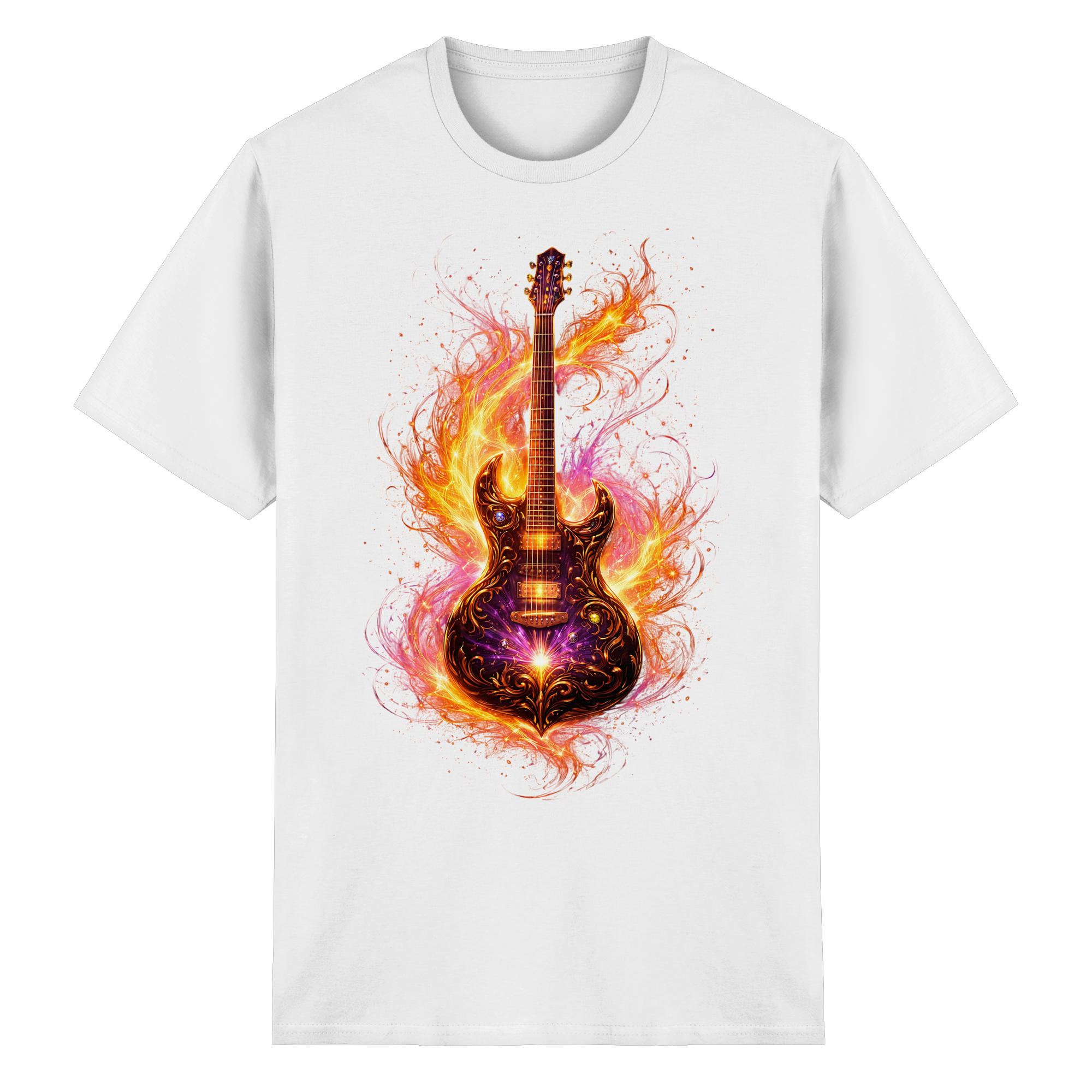 Premium Wear - Heavy Cotton T-Shirt – Luminous Series | . Red Electric Guitar