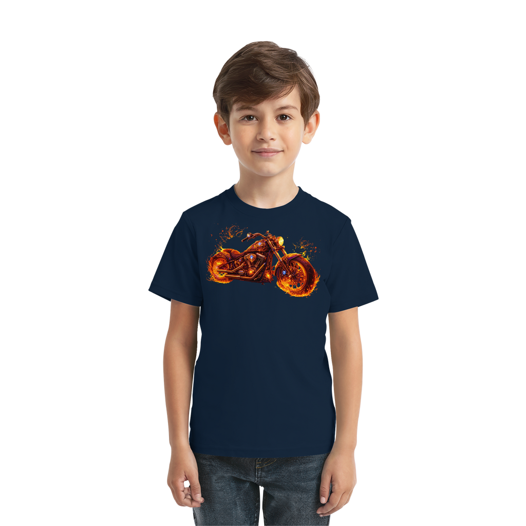 Kids Premium Shirt  -  Purple Flame Rider aus der Luminous Series