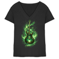 Kollektion: Green Electric Guitar – Luminous Series - Ladies V-Neck Shirt