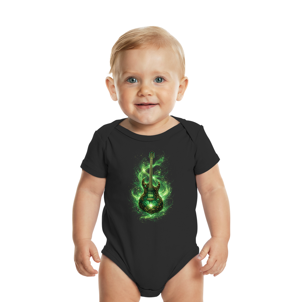 Kollektion: Green Electric Guitar – Luminous Series - Organic Baby Bodysuit