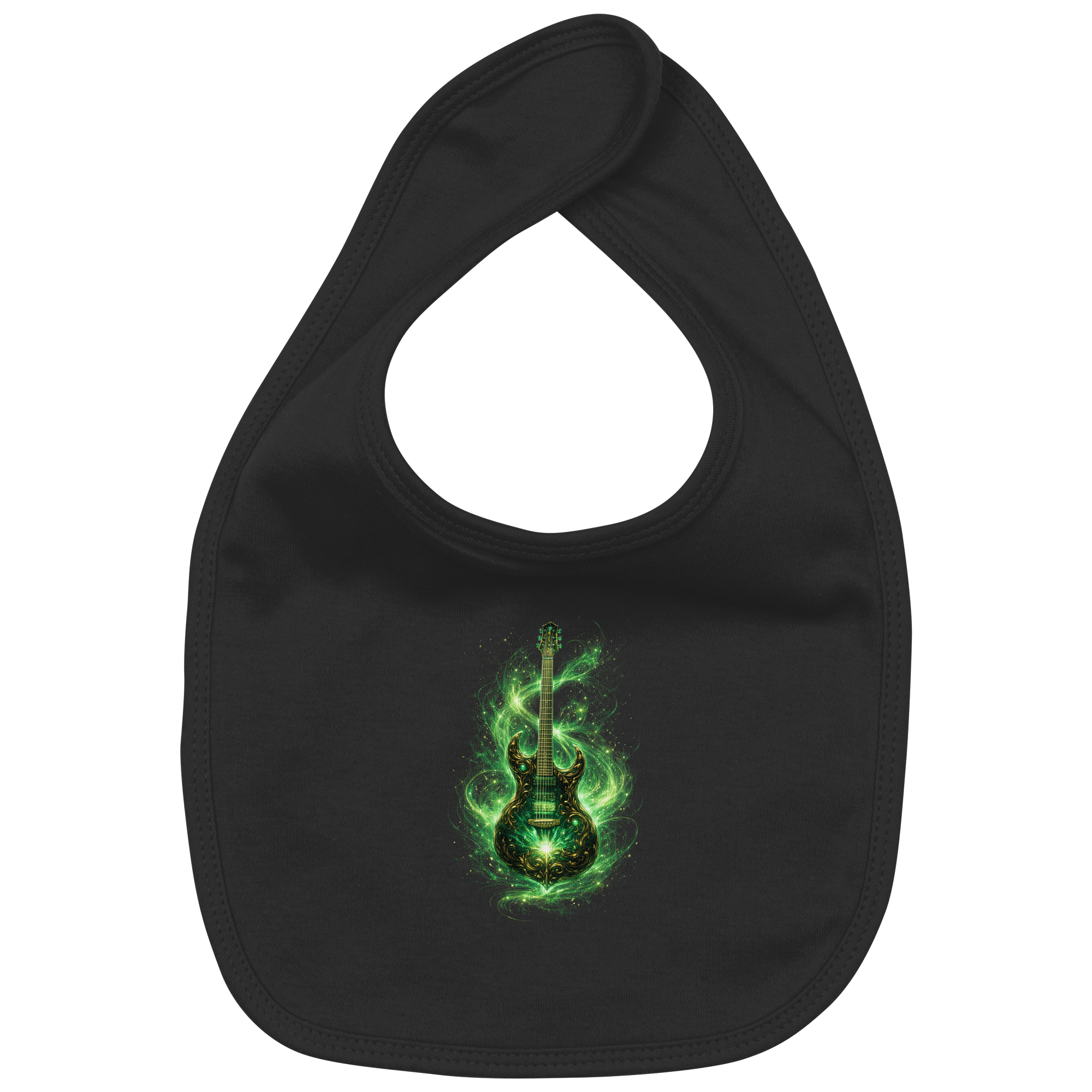 Kollektion: Green Electric Guitar – Luminous Series - Organic Baby-Lätzchen