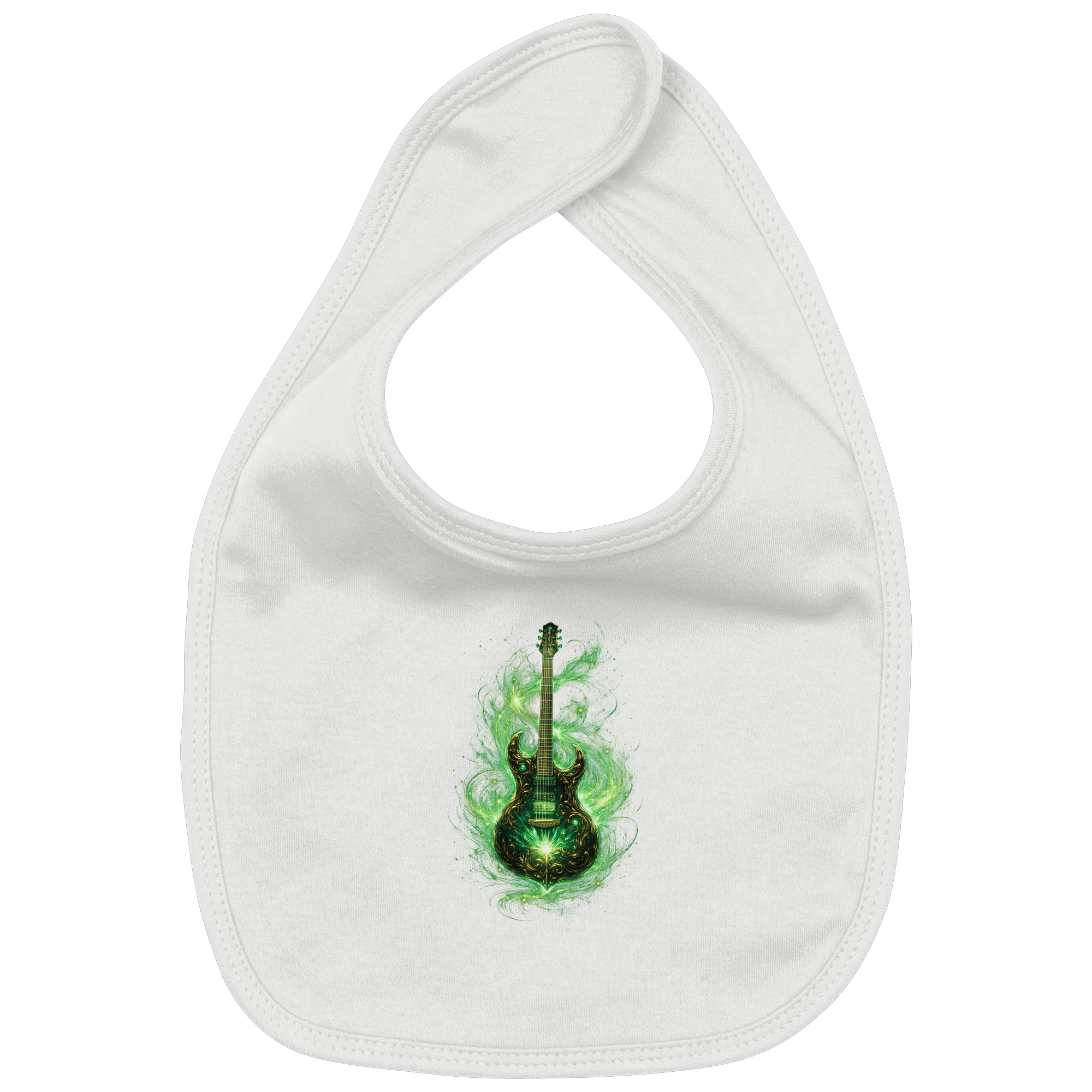 Kollektion: Green Electric Guitar – Luminous Series - Organic Baby-Lätzchen