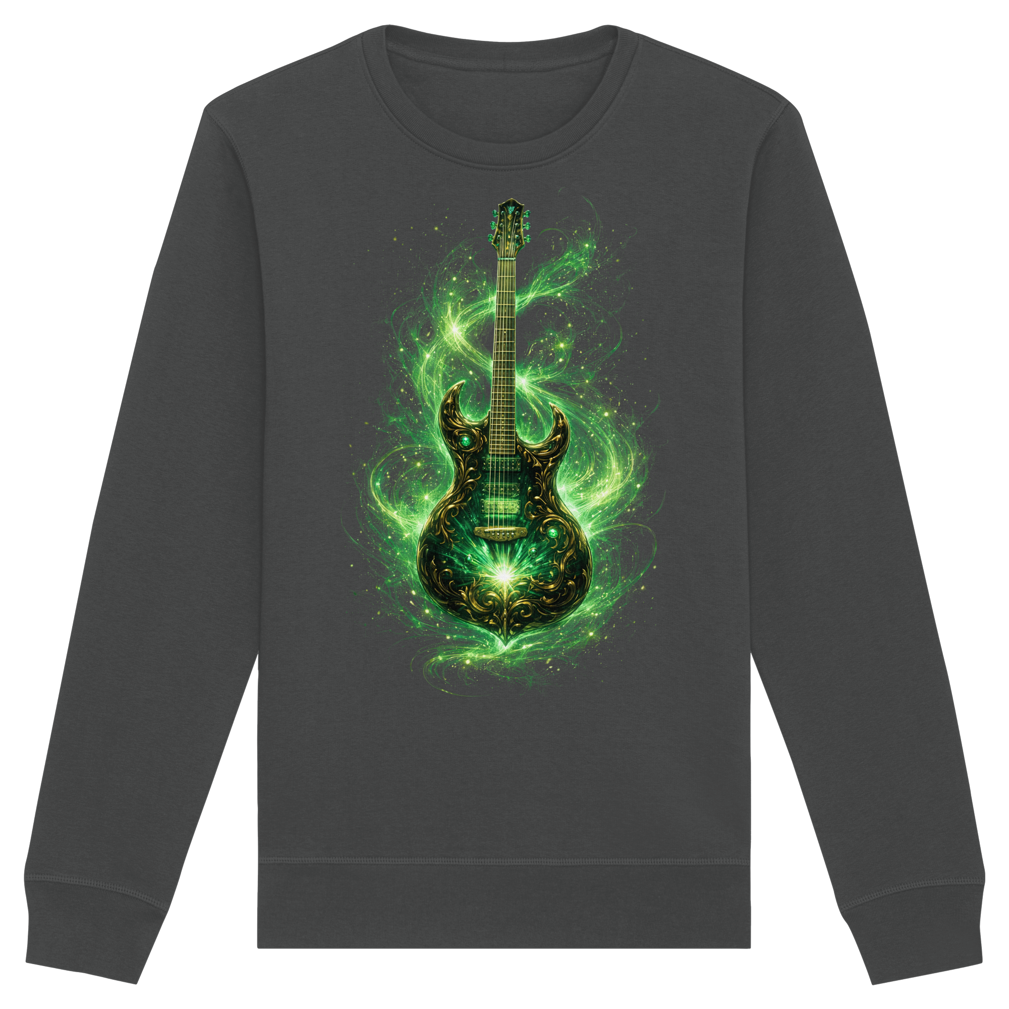Kollektion: Green Electric Guitar – Luminous Series - Organic Basic Unisex Sweatshirt