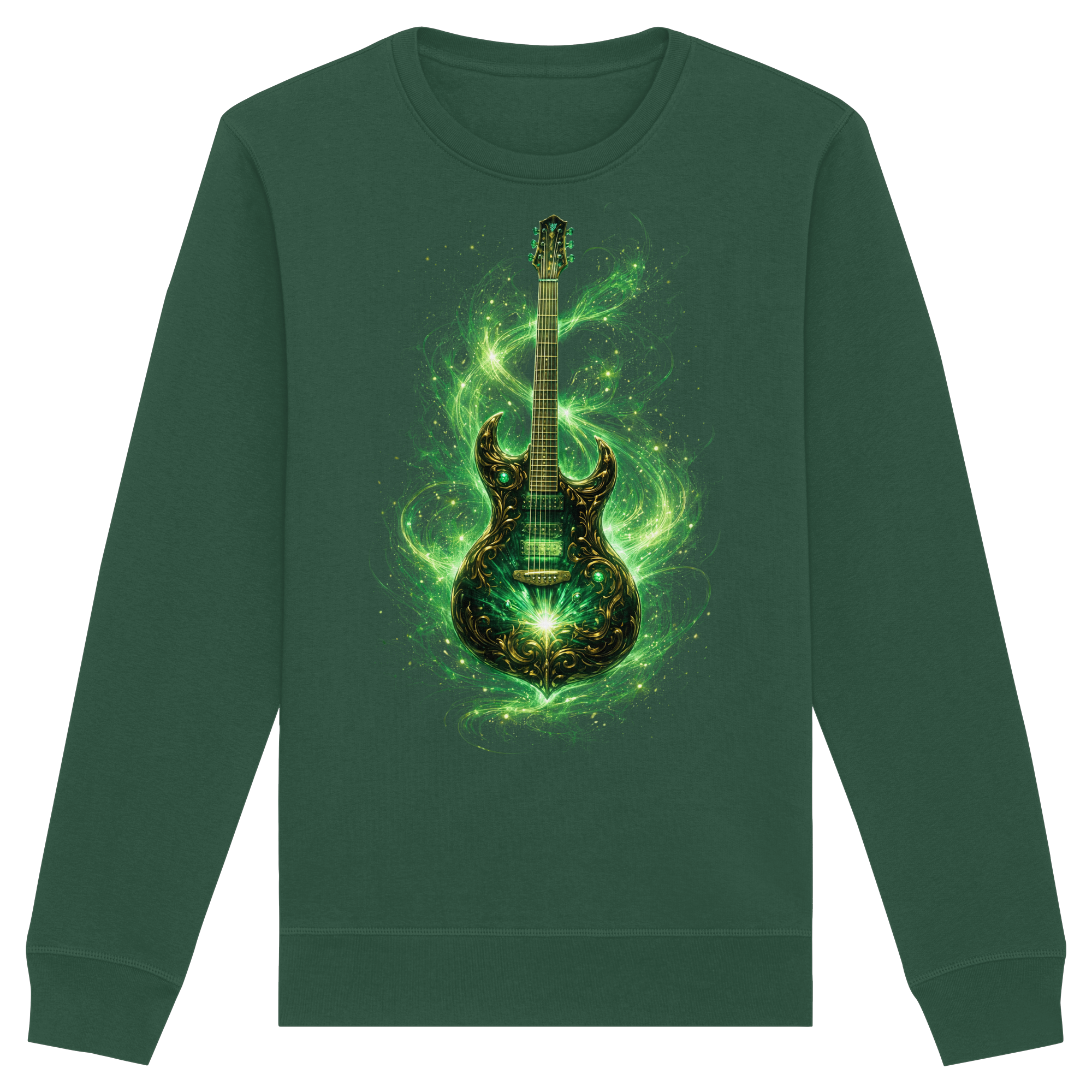 Kollektion: Green Electric Guitar – Luminous Series - Organic Basic Unisex Sweatshirt