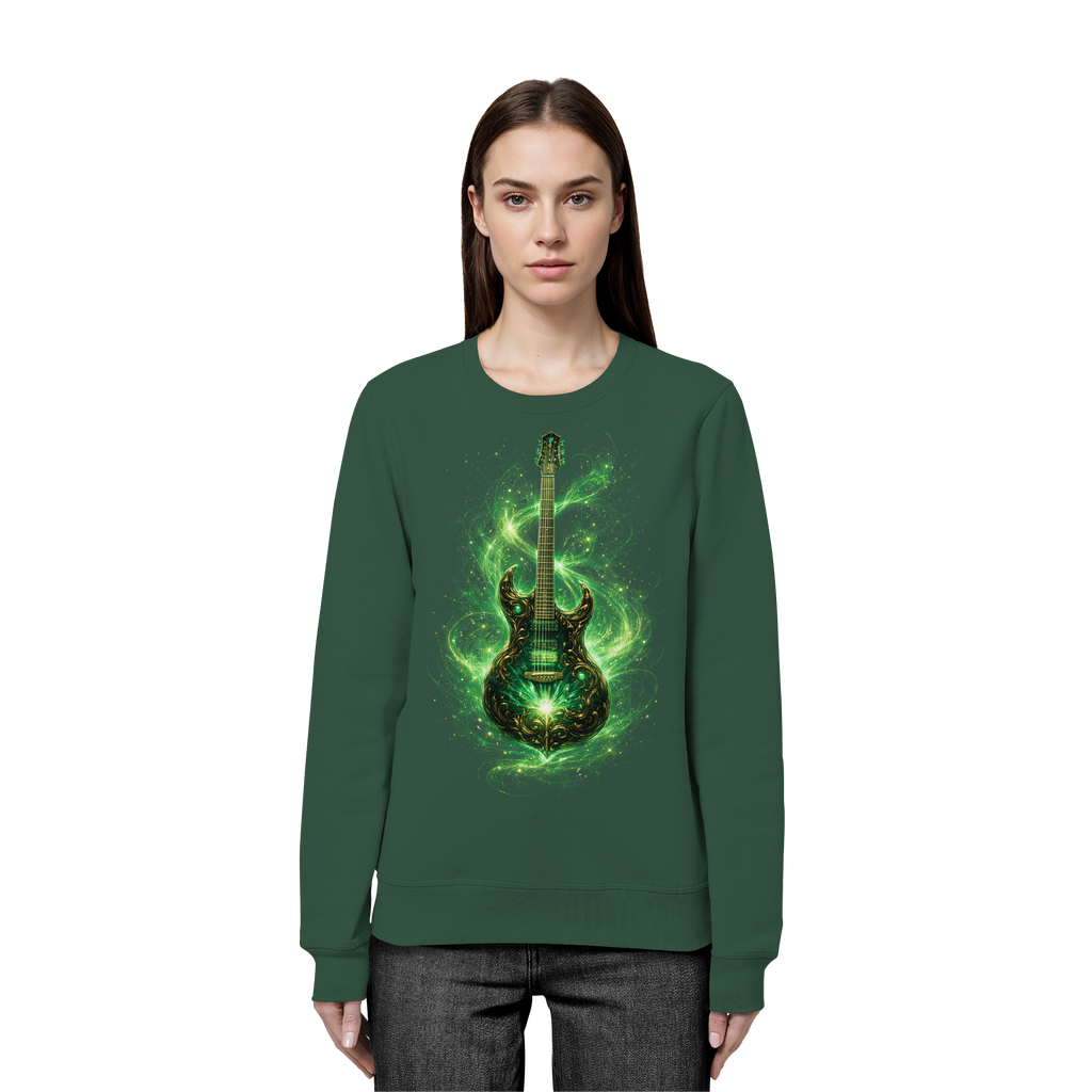Kollektion: Green Electric Guitar – Luminous Series - Organic Basic Unisex Sweatshirt