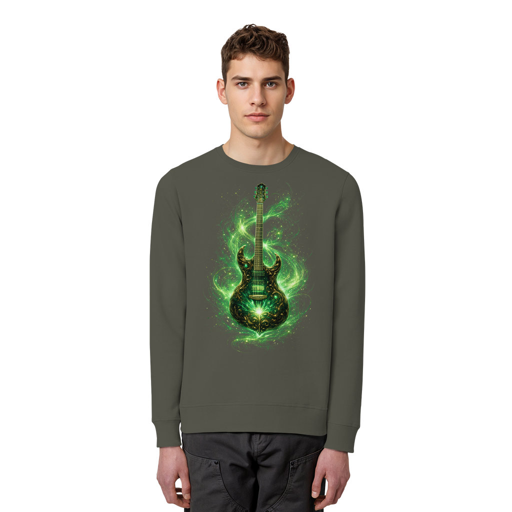 Kollektion: Green Electric Guitar – Luminous Series - Organic Basic Unisex Sweatshirt