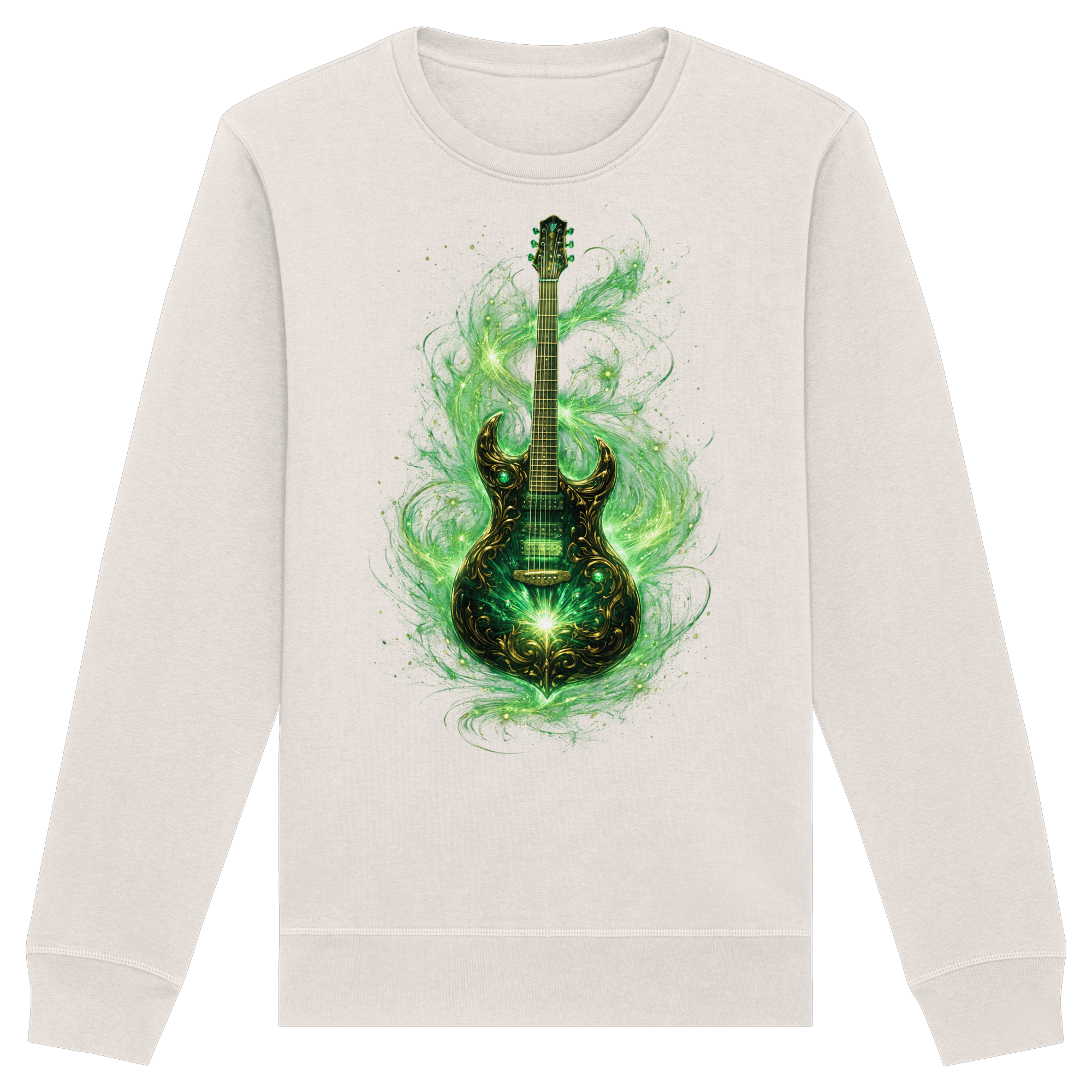 Kollektion: Green Electric Guitar – Luminous Series - Organic Basic Unisex Sweatshirt