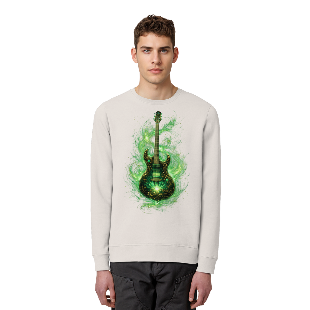 Kollektion: Green Electric Guitar – Luminous Series - Organic Basic Unisex Sweatshirt