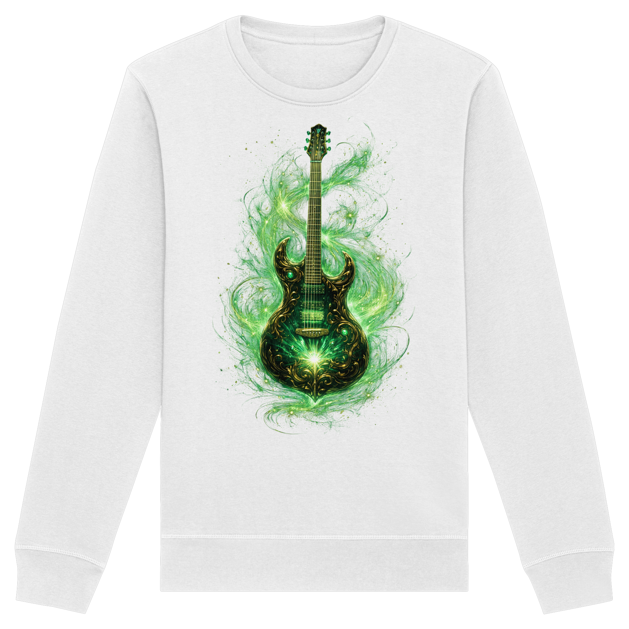 Kollektion: Green Electric Guitar – Luminous Series - Organic Basic Unisex Sweatshirt