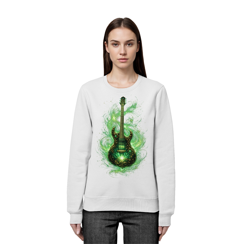 Kollektion: Green Electric Guitar – Luminous Series - Organic Basic Unisex Sweatshirt