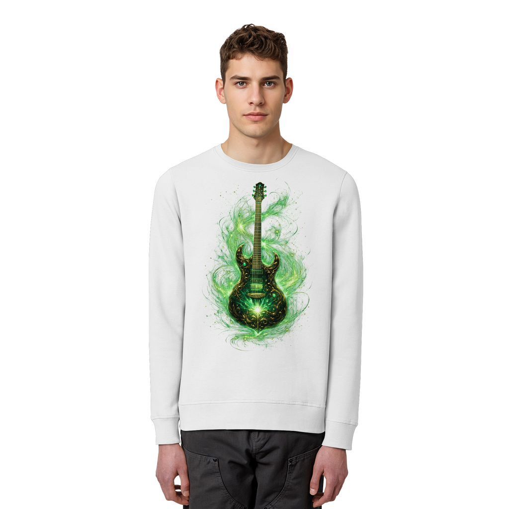 Kollektion: Green Electric Guitar – Luminous Series - Organic Basic Unisex Sweatshirt