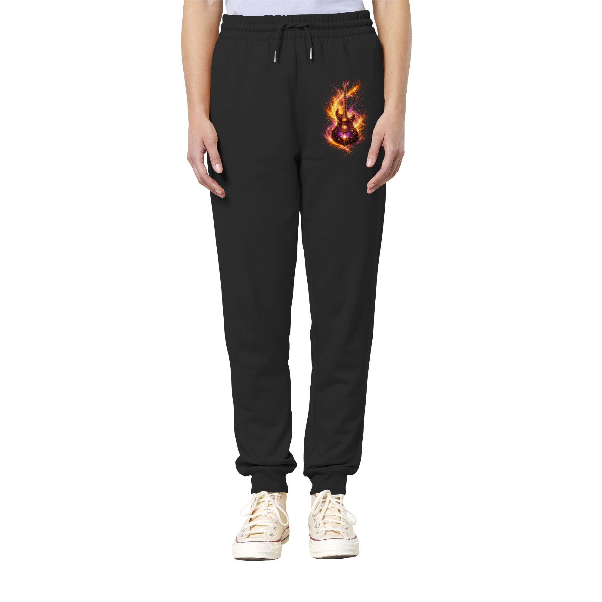 Premium Wear - Organic Jogger Pants  - Red Electric Guitar – Luminous Series |