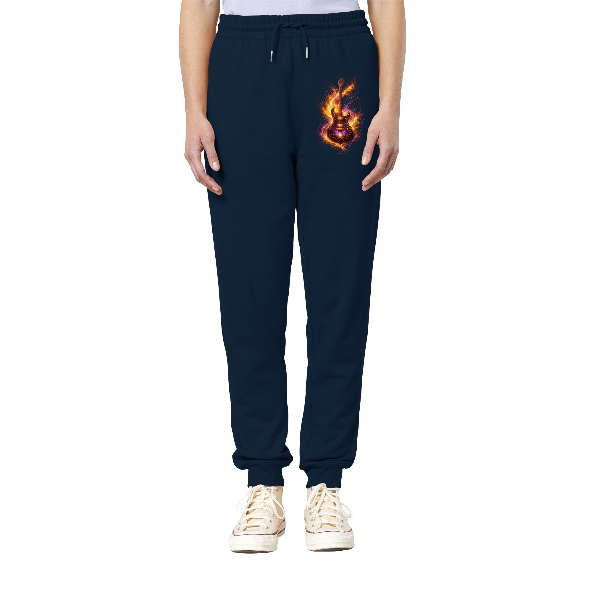 Premium Wear - Organic Jogger Pants  - Red Electric Guitar – Luminous Series |