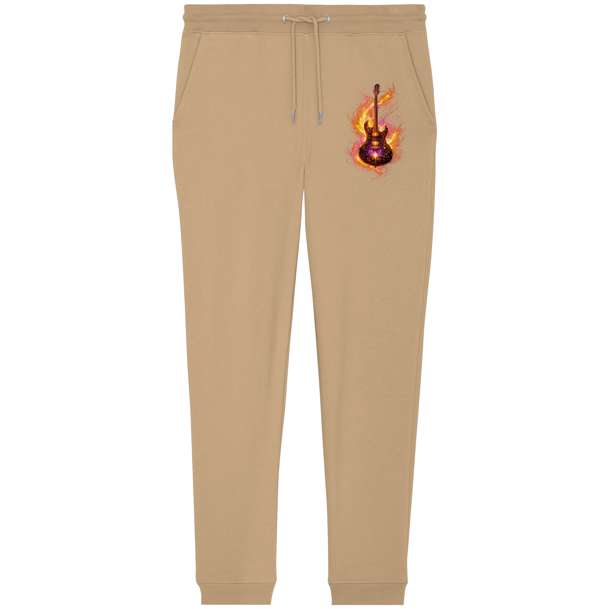 Premium Wear - Organic Jogger Pants  - Red Electric Guitar – Luminous Series |