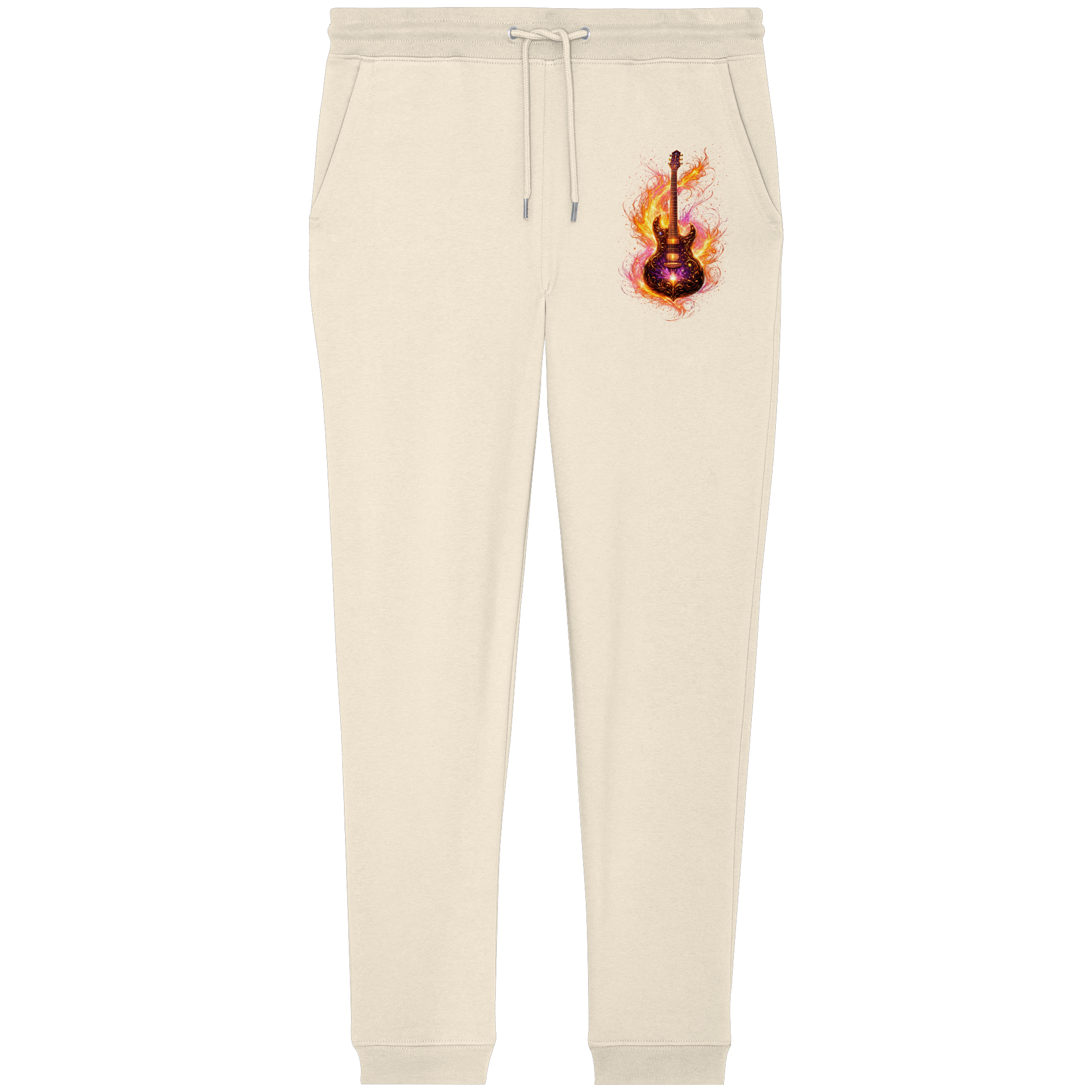 Premium Wear - Organic Jogger Pants  - Red Electric Guitar – Luminous Series |