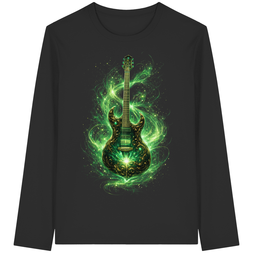 Kollektion: Green Electric Guitar – Luminous Series - Organic Longsleeve T-Shirt