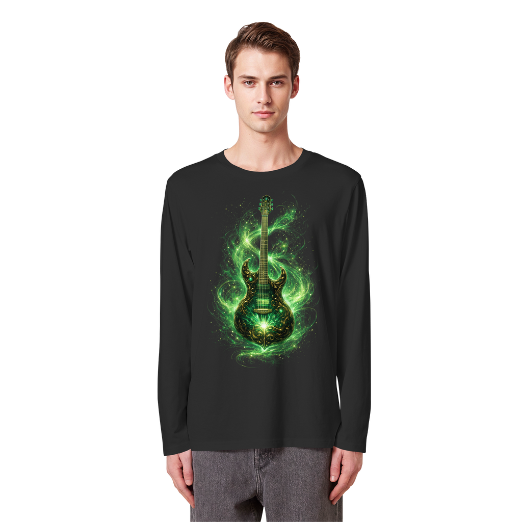 Kollektion: Green Electric Guitar – Luminous Series - Organic Longsleeve T-Shirt