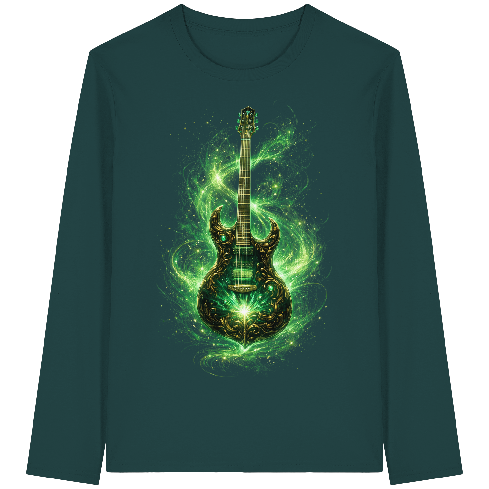Kollektion: Green Electric Guitar – Luminous Series - Organic Longsleeve T-Shirt