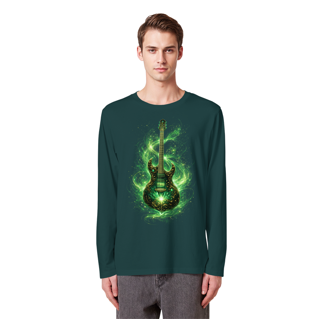 Kollektion: Green Electric Guitar – Luminous Series - Organic Longsleeve T-Shirt
