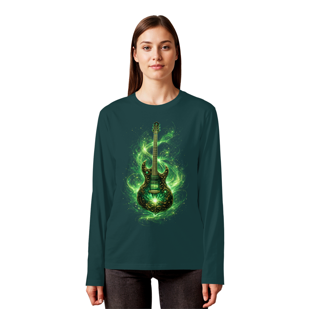 Kollektion: Green Electric Guitar – Luminous Series - Organic Longsleeve T-Shirt