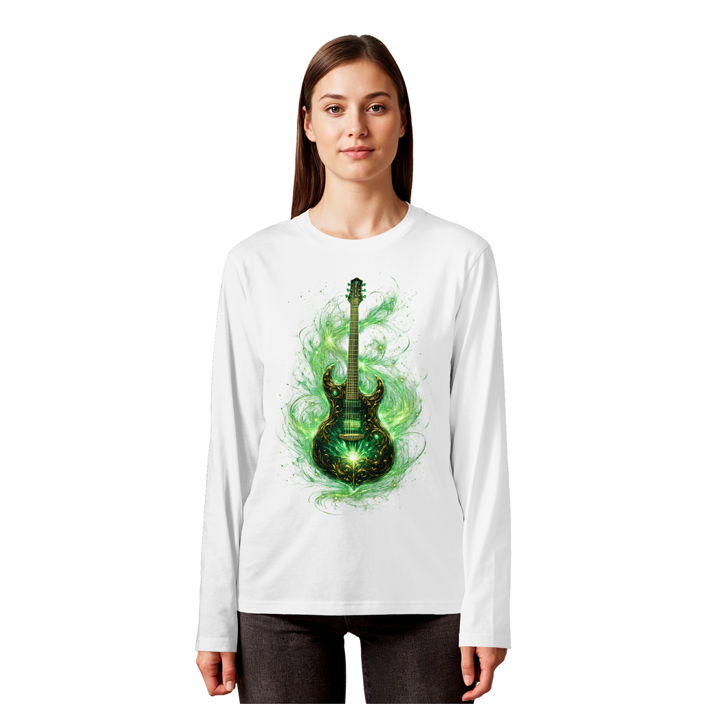 Kollektion: Green Electric Guitar – Luminous Series - Organic Longsleeve T-Shirt