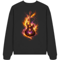 Organic Oversize Sweatshirt  -  Red Electric Guitar – Luminous Series | Premium Wear -