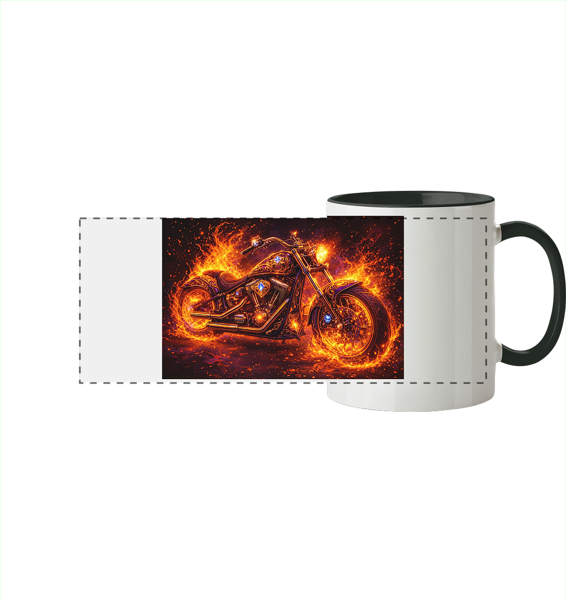 Panorama Tasse zweifarbig  - Purple Flame Rider  -  Luminous Series