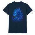 Premium Unisex T-Shirt „Flamebound Dragons“ – Fantasy Drachenmotiv – Hochwertiger Baumwollstoff – Geschenk für Drachenfans | Cinematic Horizons
