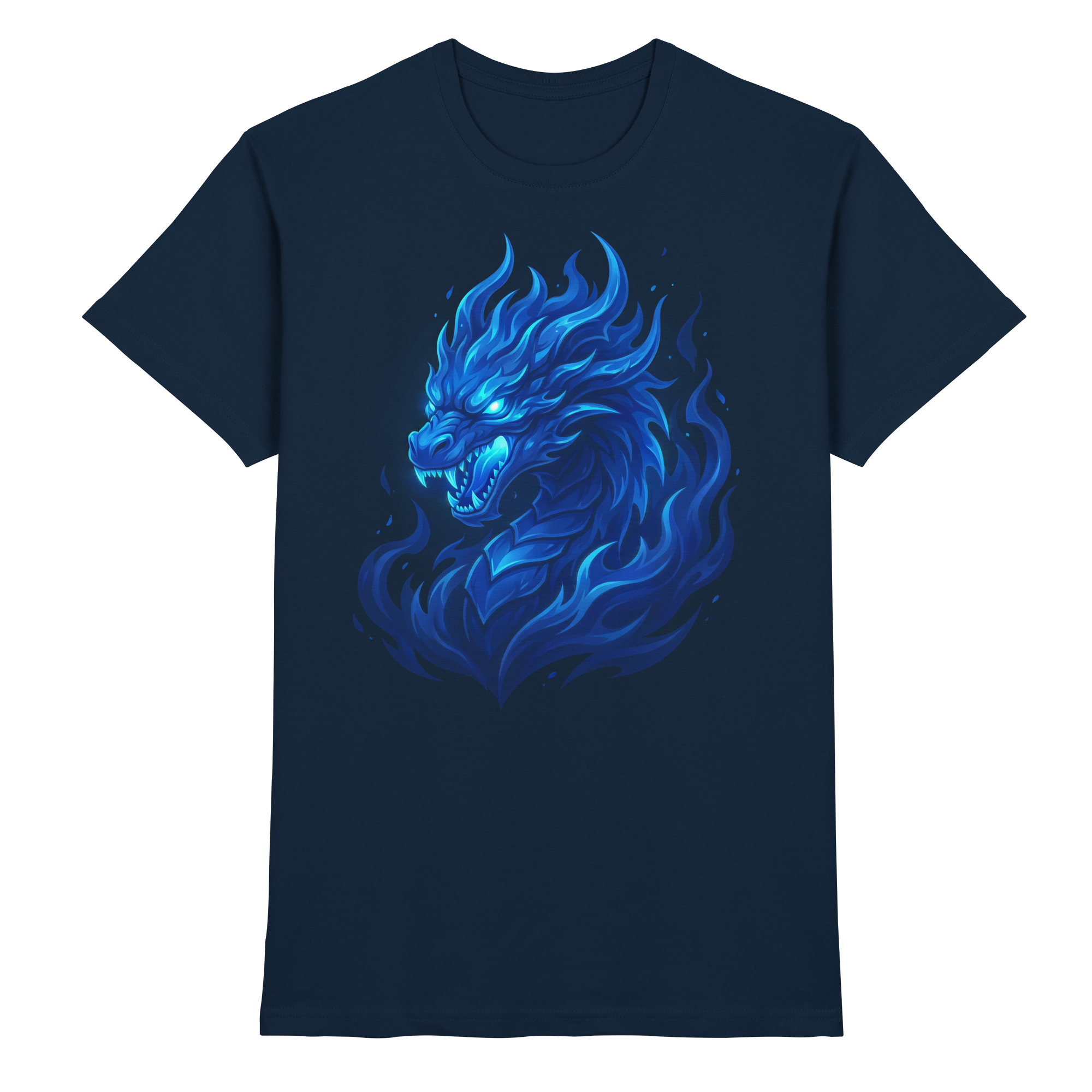 Premium Unisex T-Shirt „Flamebound Dragons“ – Fantasy Drachenmotiv – Hochwertiger Baumwollstoff – Geschenk für Drachenfans | Cinematic Horizons