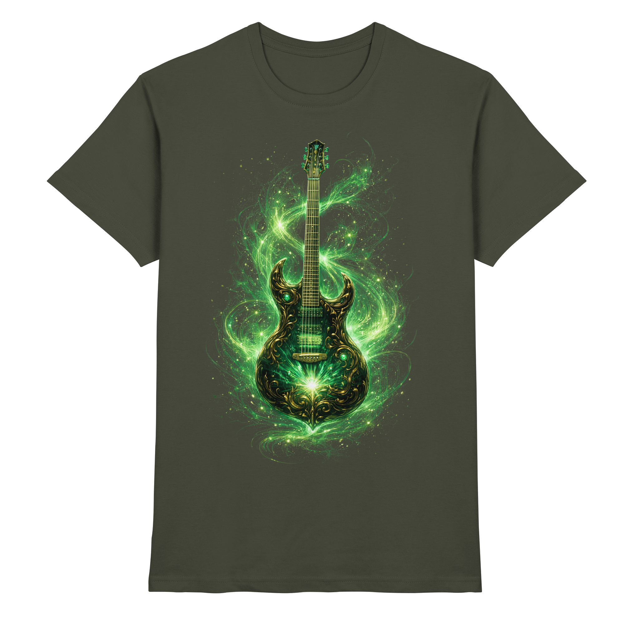 Kollektion: Green Electric Guitar – Luminous Series - Premium Unisex Shirt