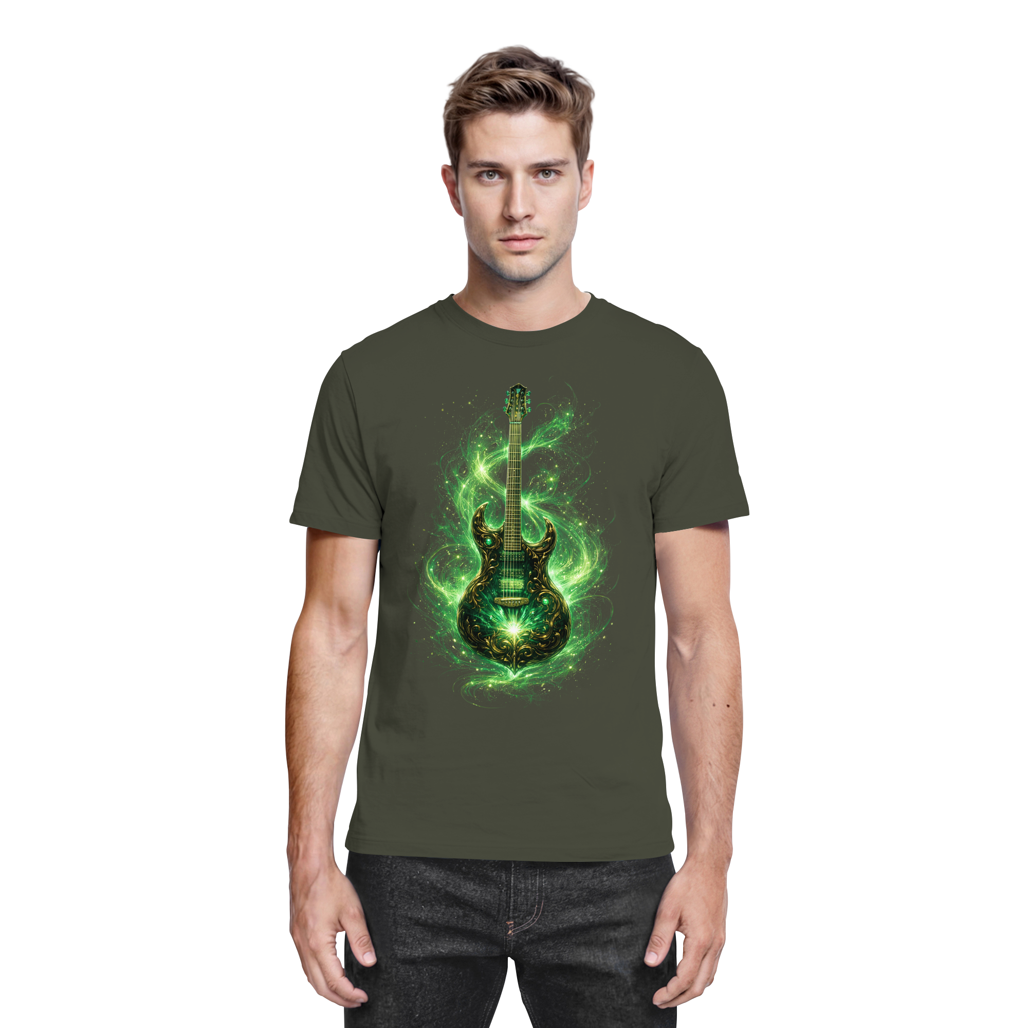 Kollektion: Green Electric Guitar – Luminous Series - Premium Unisex Shirt