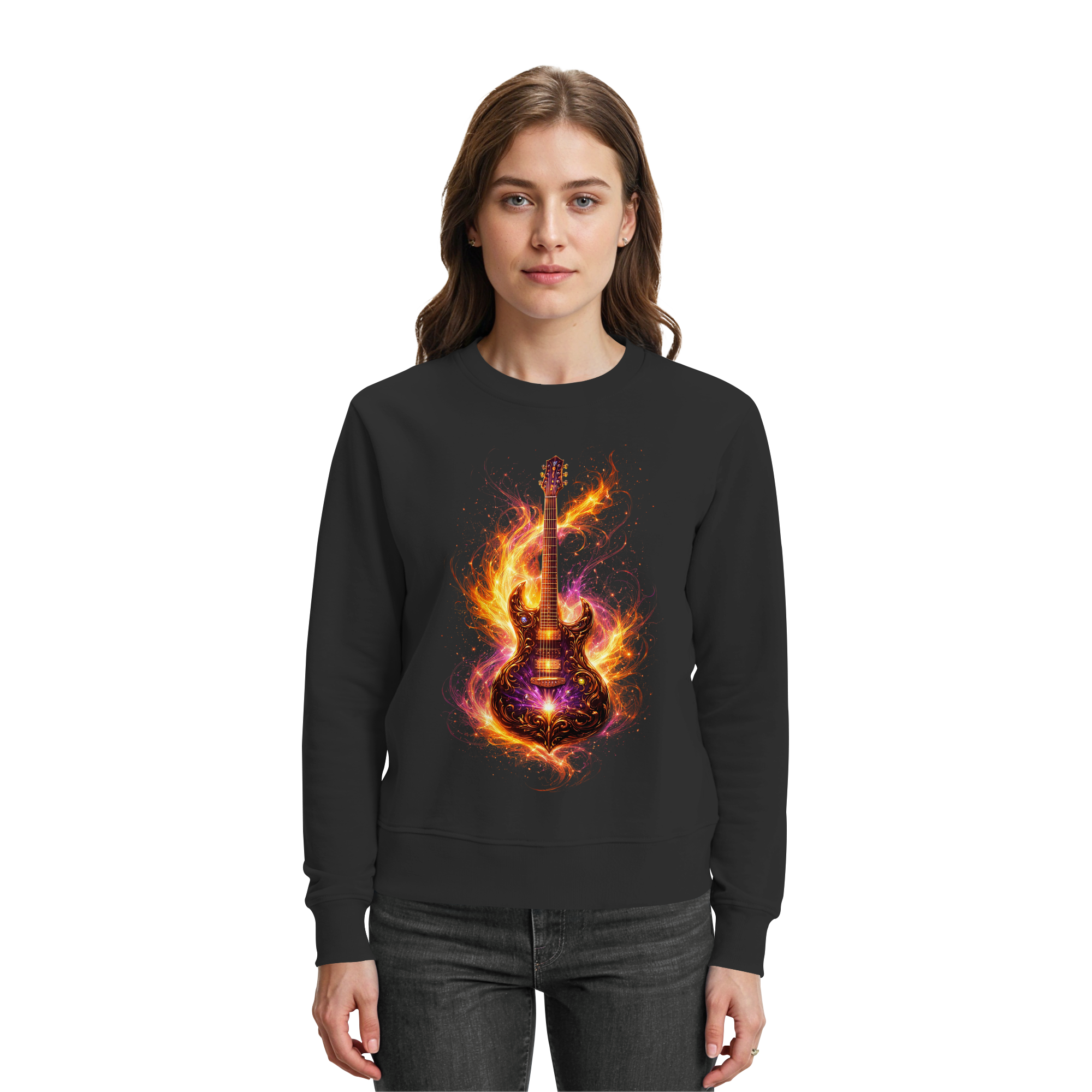 Premium Wear - Premium Sweatshirt  -  Red Electric Guitar – Luminous Series |