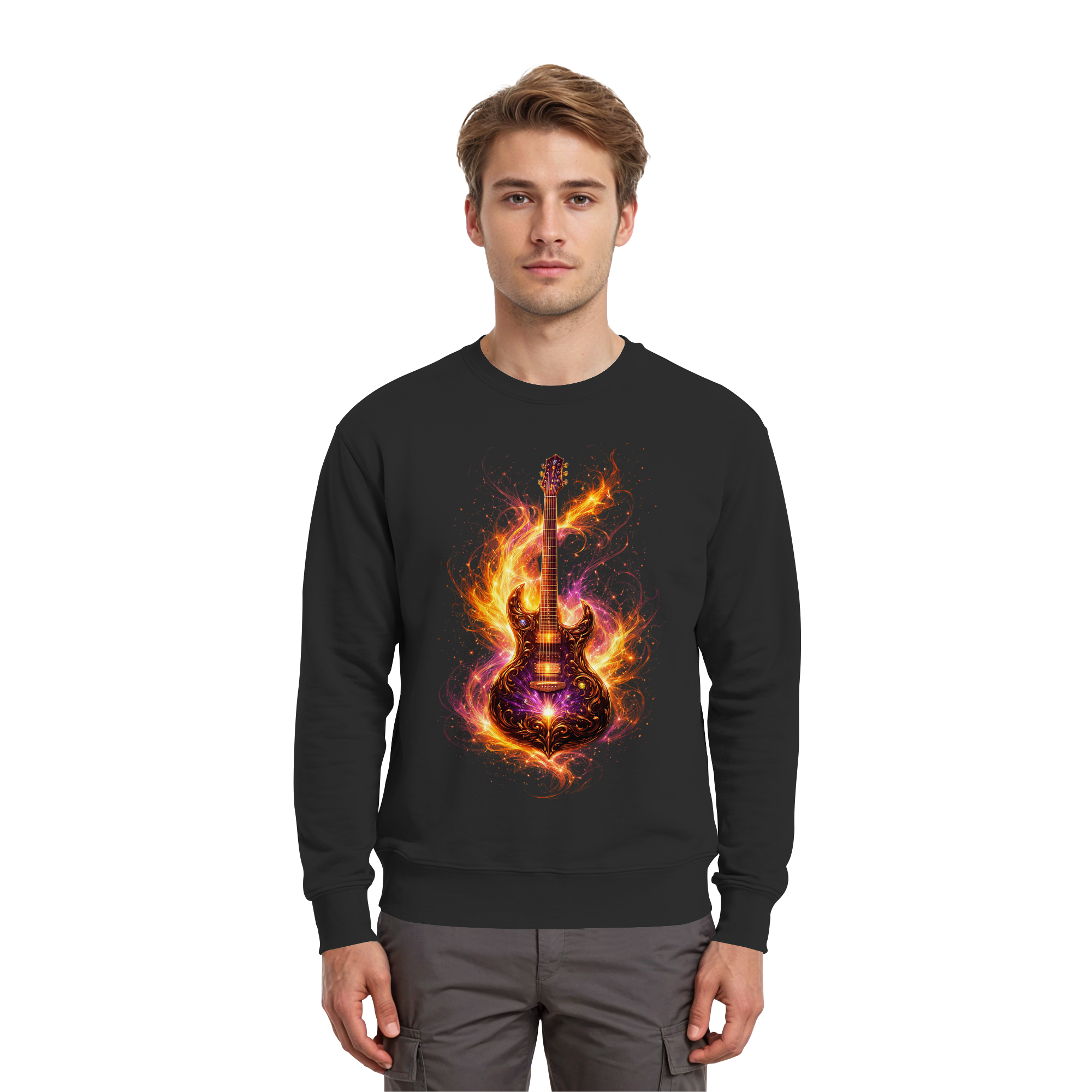 Premium Wear - Premium Sweatshirt  -  Red Electric Guitar – Luminous Series |