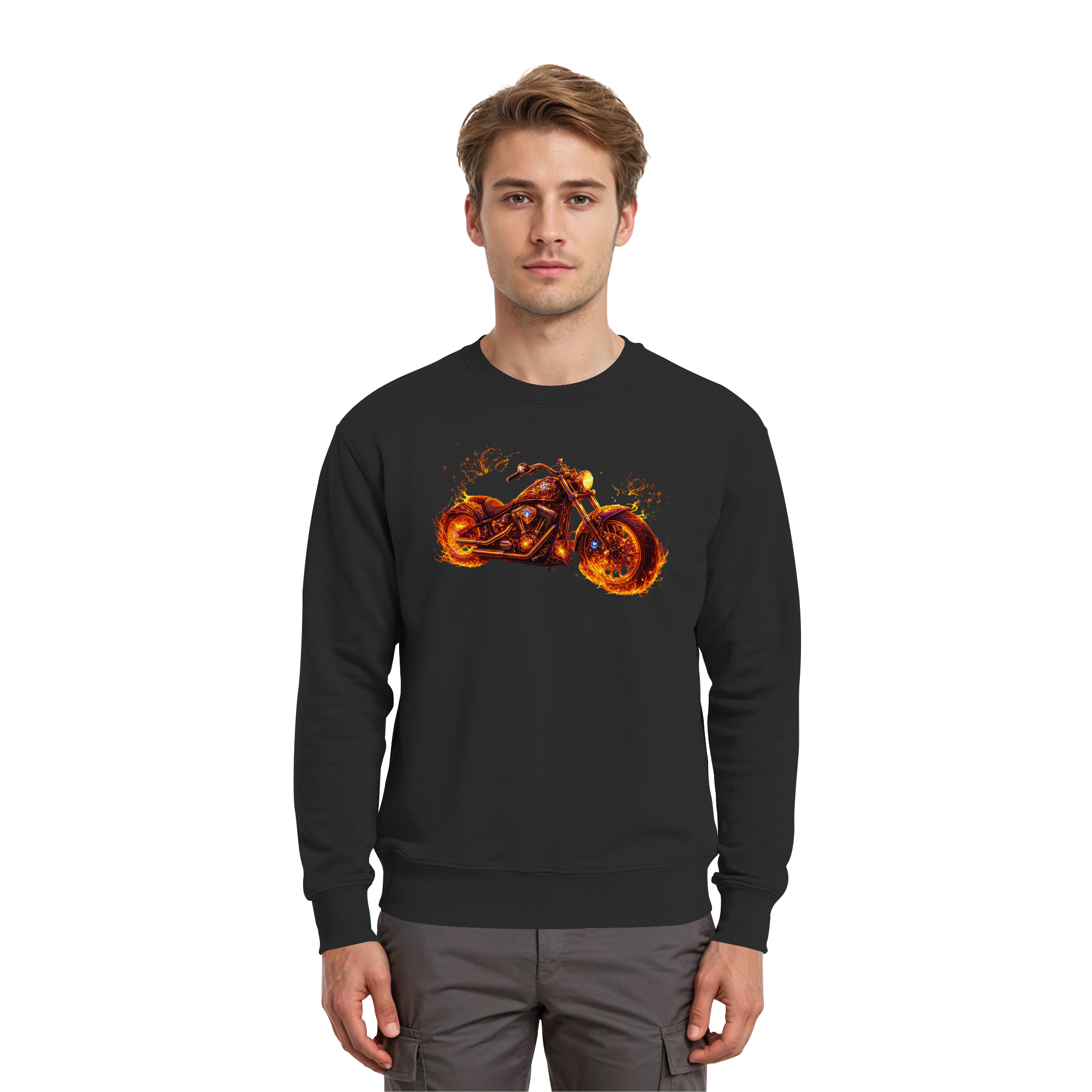 Premium Sweatshirt  - Purple Flame Rider - Luminous Series