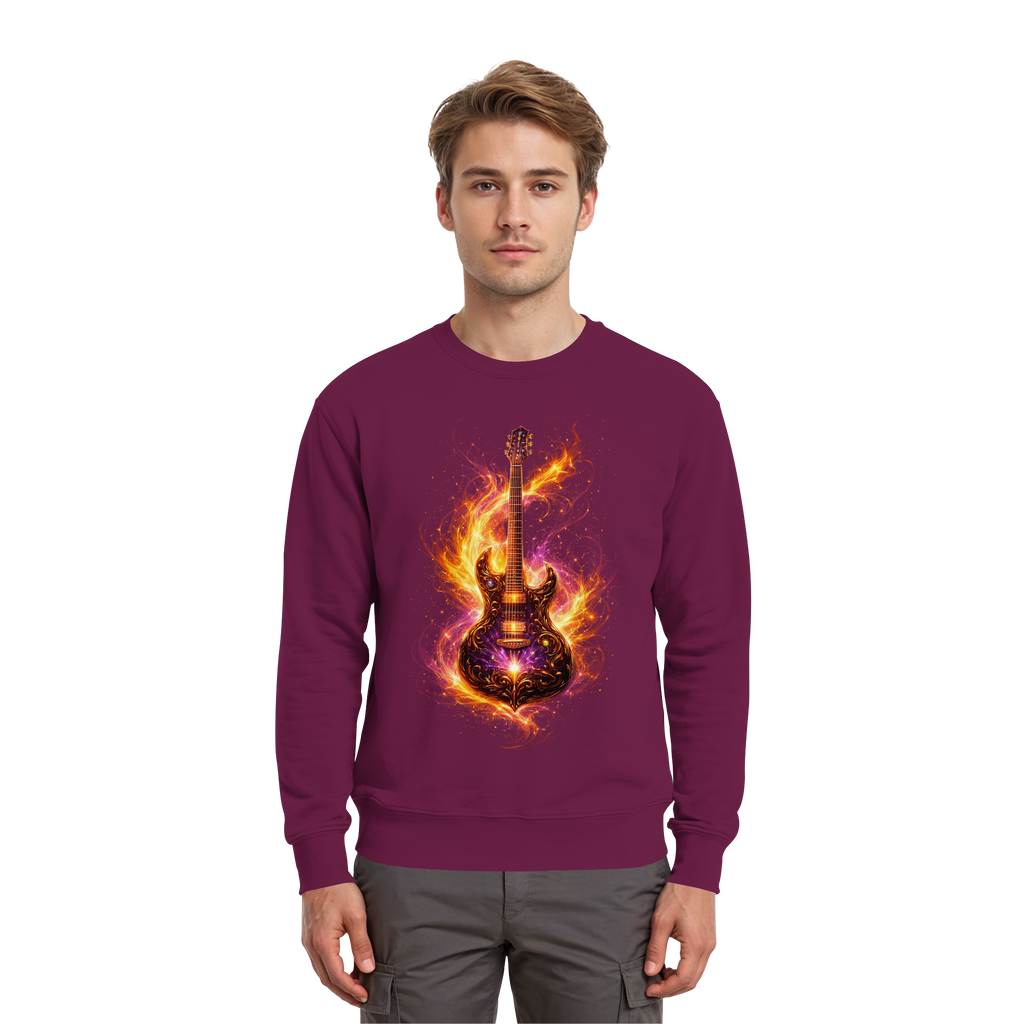 Premium Wear - Premium Sweatshirt  -  Red Electric Guitar – Luminous Series |